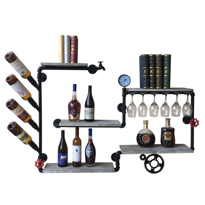 Wall Wine Rack Retro Design