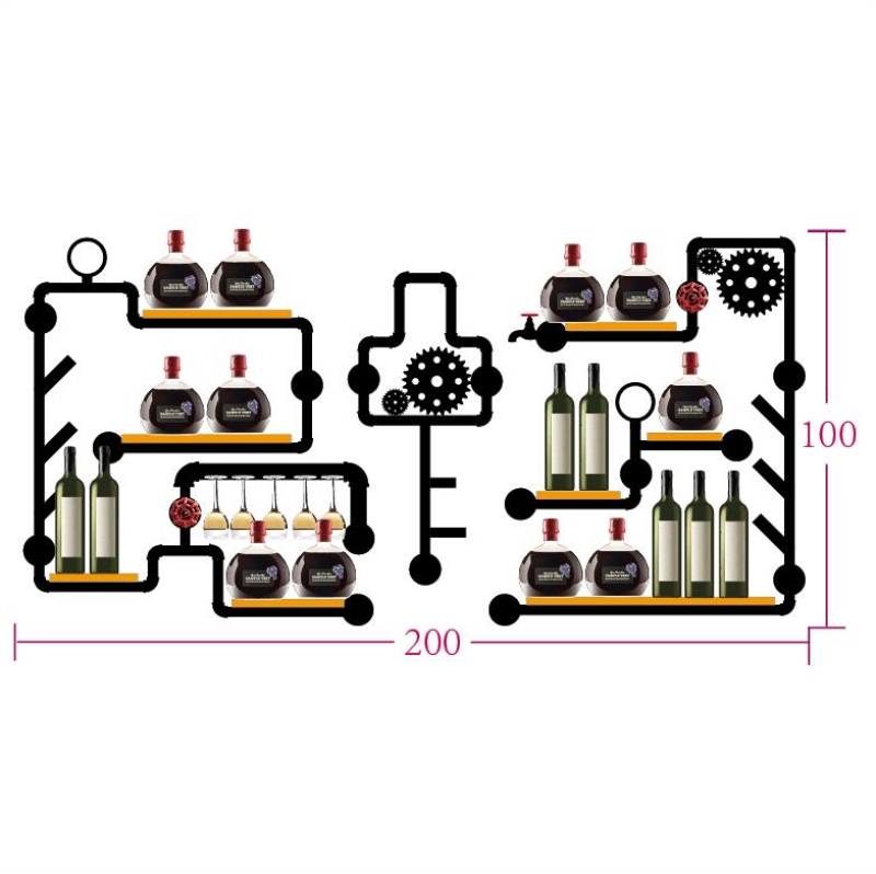 Wall Wine Rack Retro Design