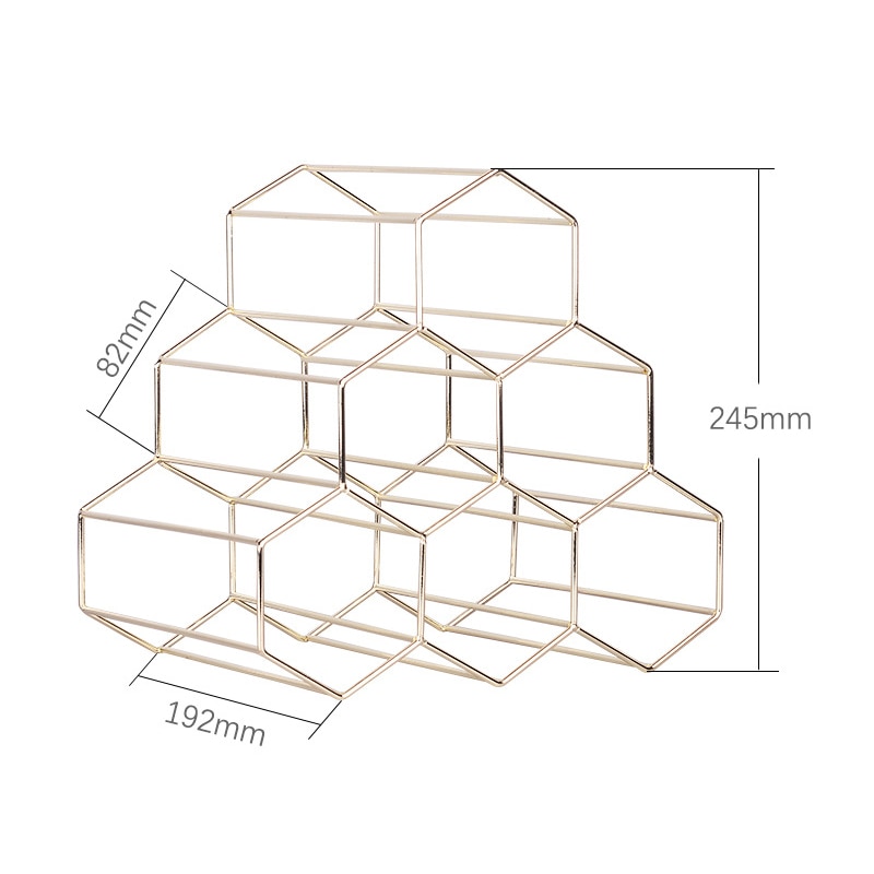 Tabletop Wine Rack Honeycomb Design