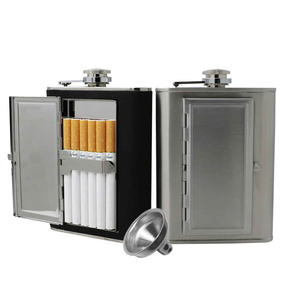 Hip Flask Cigarette Case