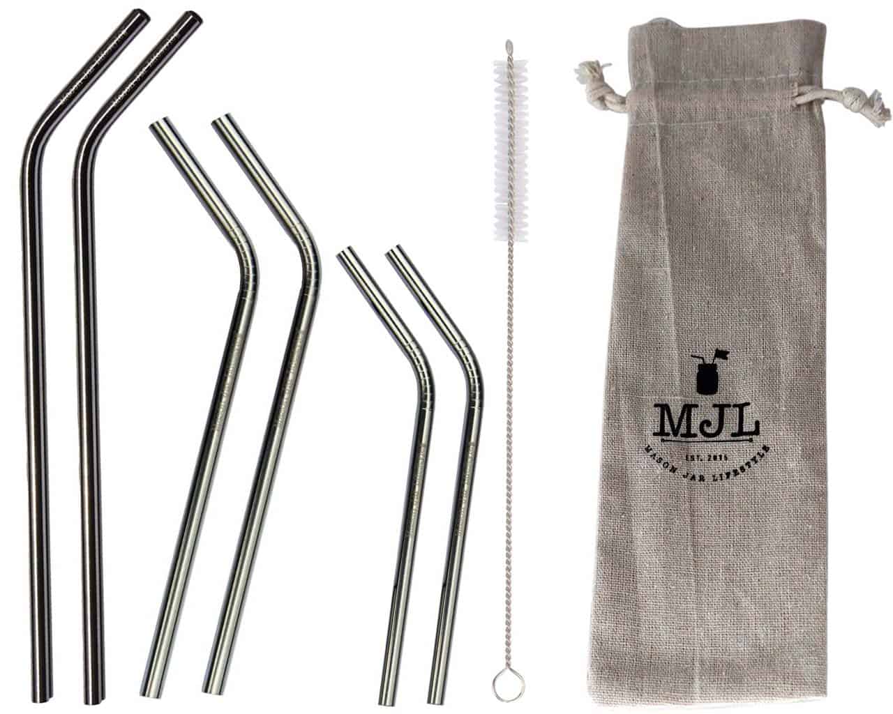 Stainless Steel Reusable Straws (Set of 4)