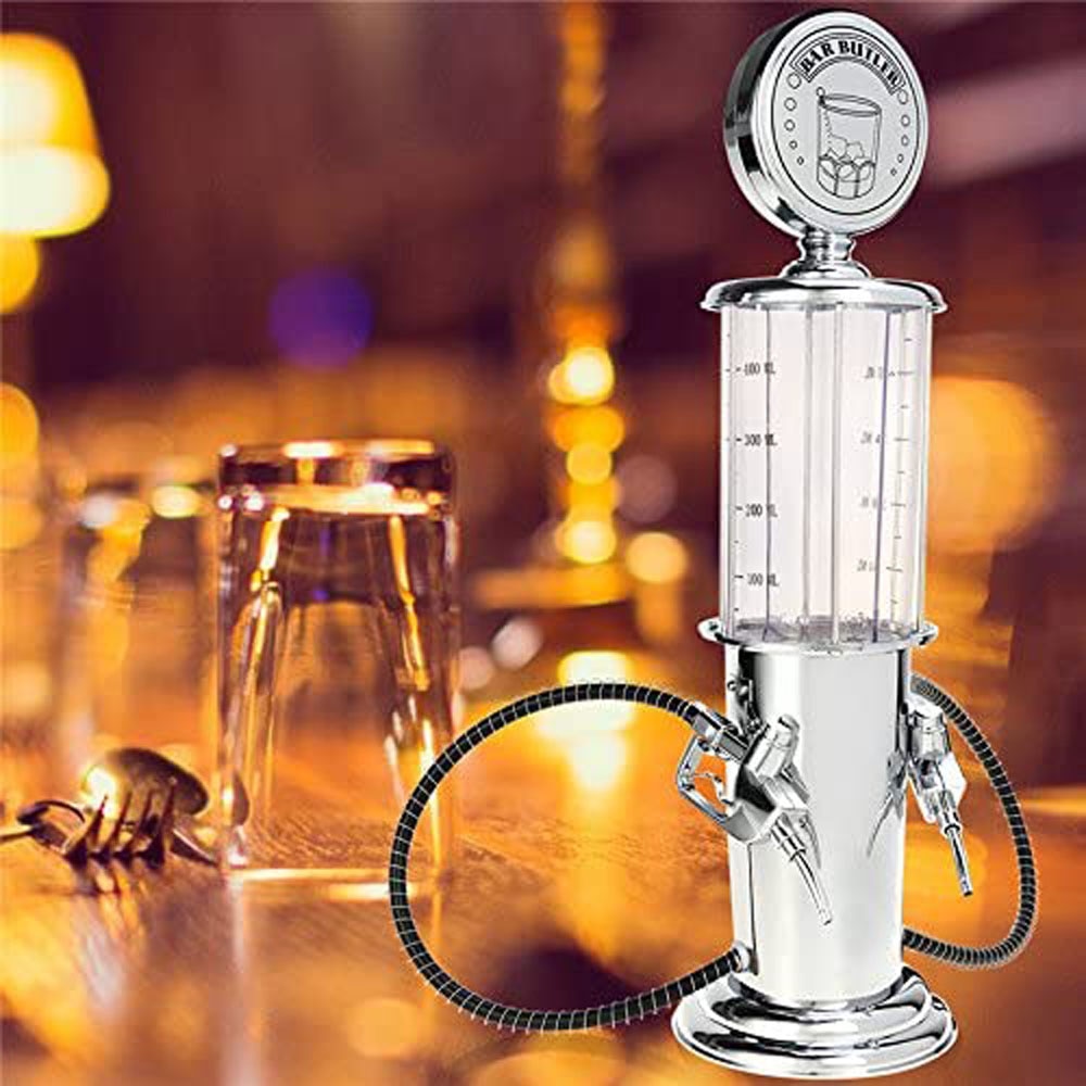 GOALONE Gas Pump Liquor Dispenser Single Double Gun Gas Station Beverage Dispenser for Vodka Rum Wine Machine Bar Butler Tools