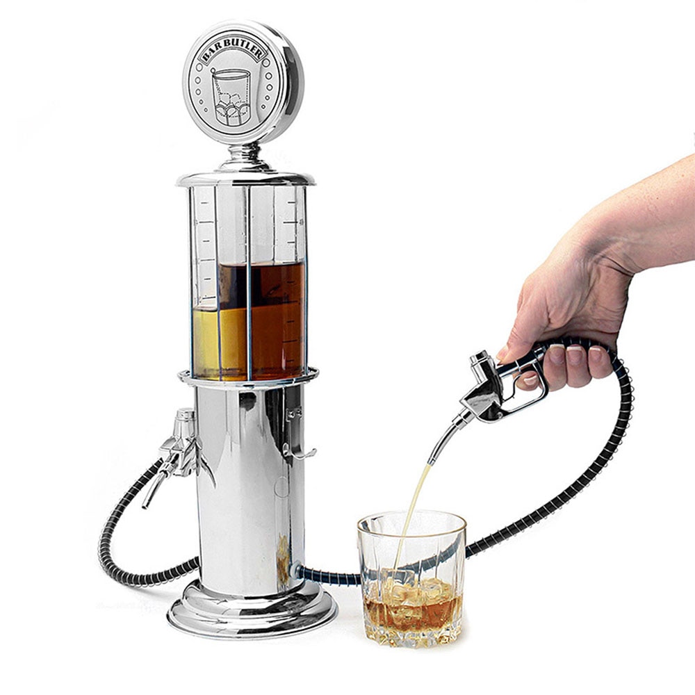 GOALONE Gas Pump Liquor Dispenser Single Double Gun Gas Station Beverage Dispenser for Vodka Rum Wine Machine Bar Butler Tools