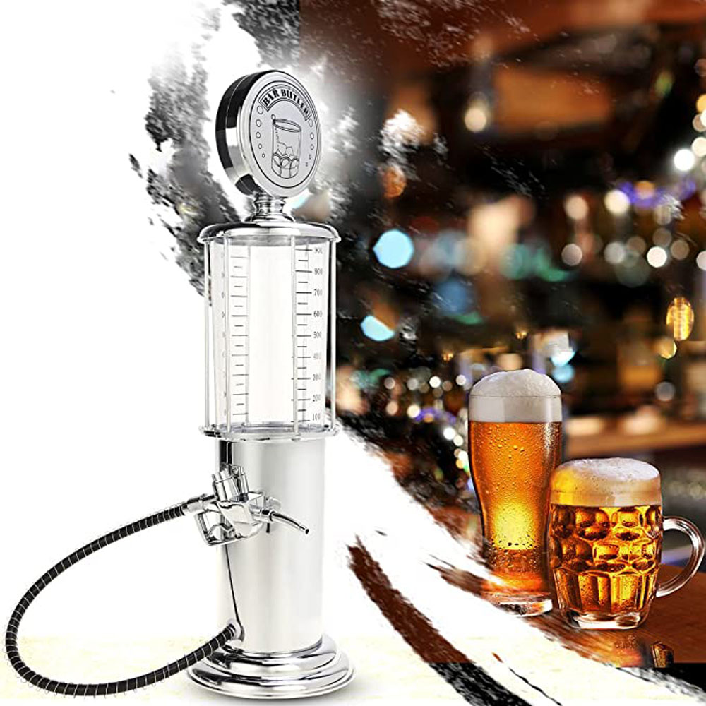 GOALONE Gas Pump Liquor Dispenser Single Double Gun Gas Station Beverage Dispenser for Vodka Rum Wine Machine Bar Butler Tools