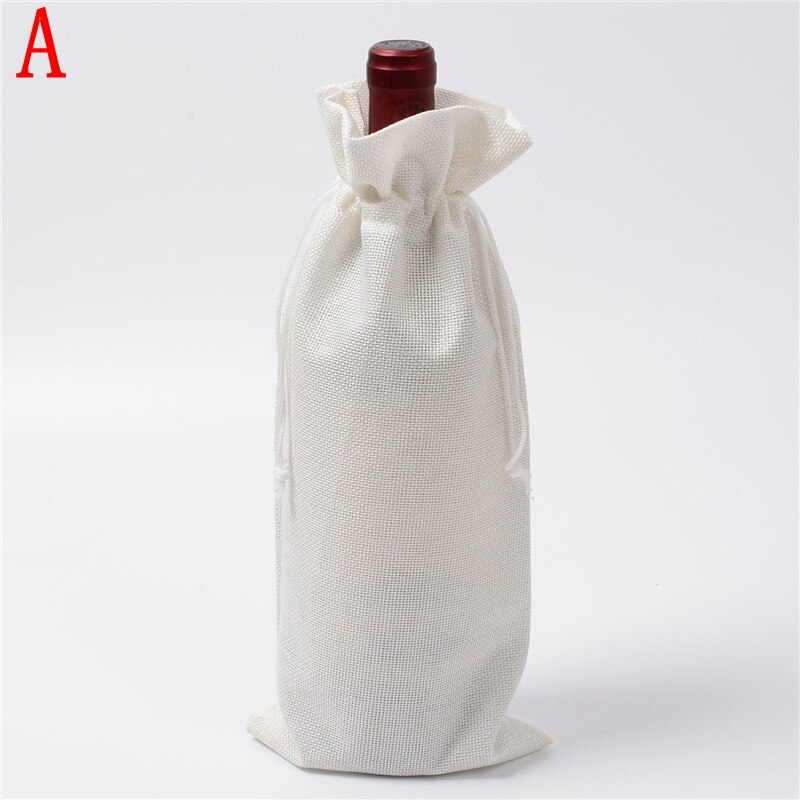 Wine Bottle Bag Drawstring Pouch