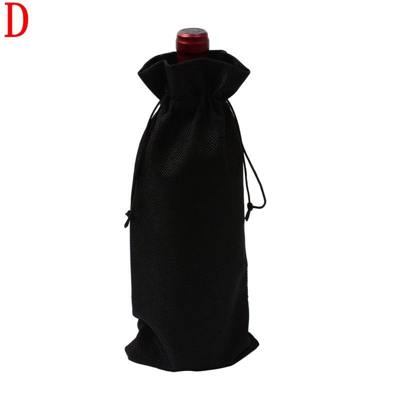 Wine Bottle Bag Drawstring Pouch