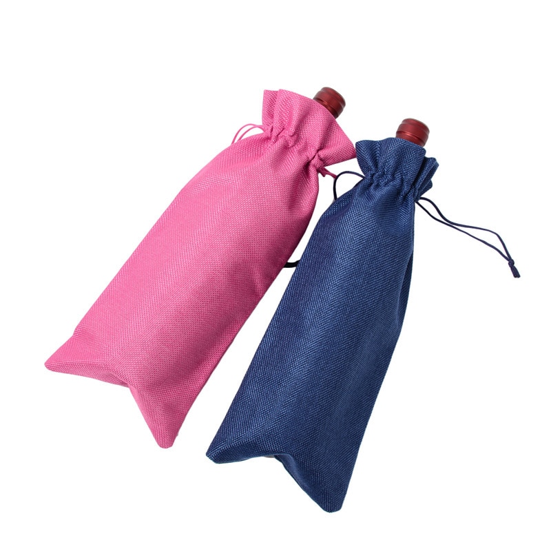 Wine Bottle Bag Drawstring Pouch