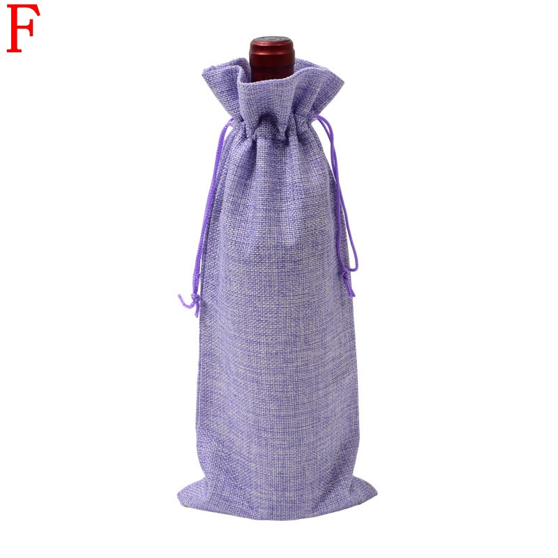 Wine Bottle Bag Drawstring Pouch