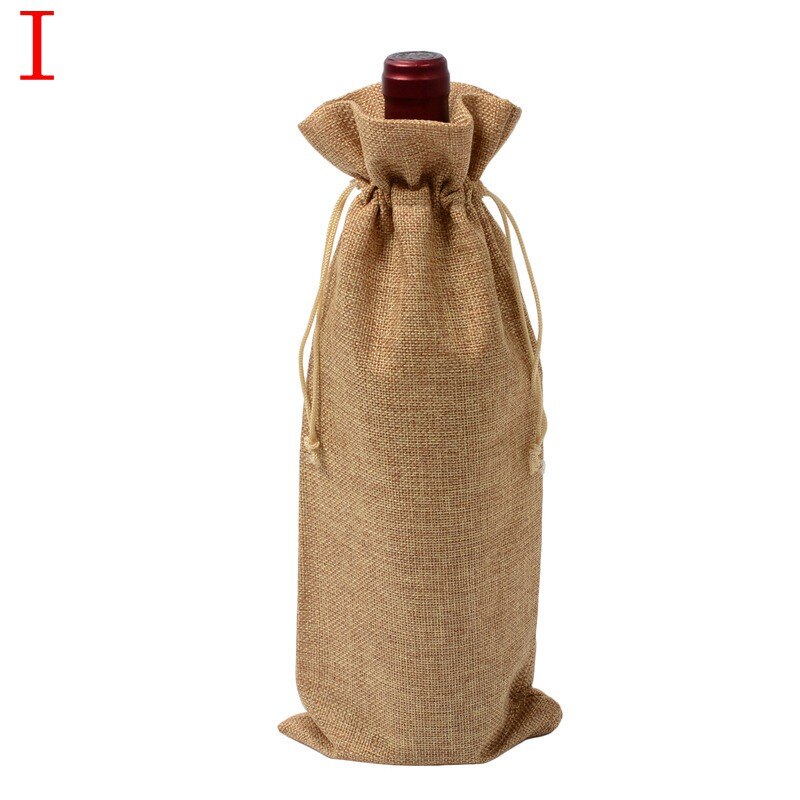 Wine Bottle Bag Drawstring Pouch