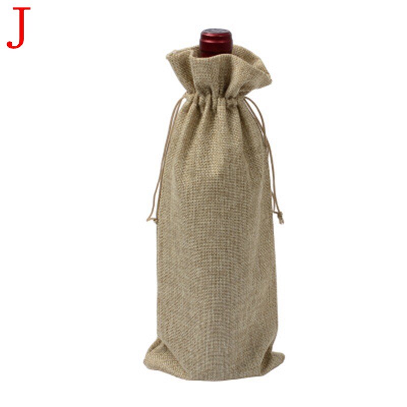 Wine Bottle Bag Drawstring Pouch