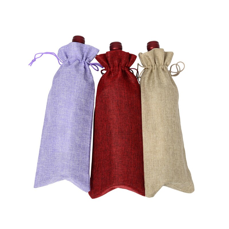 Wine Bottle Bag Drawstring Pouch