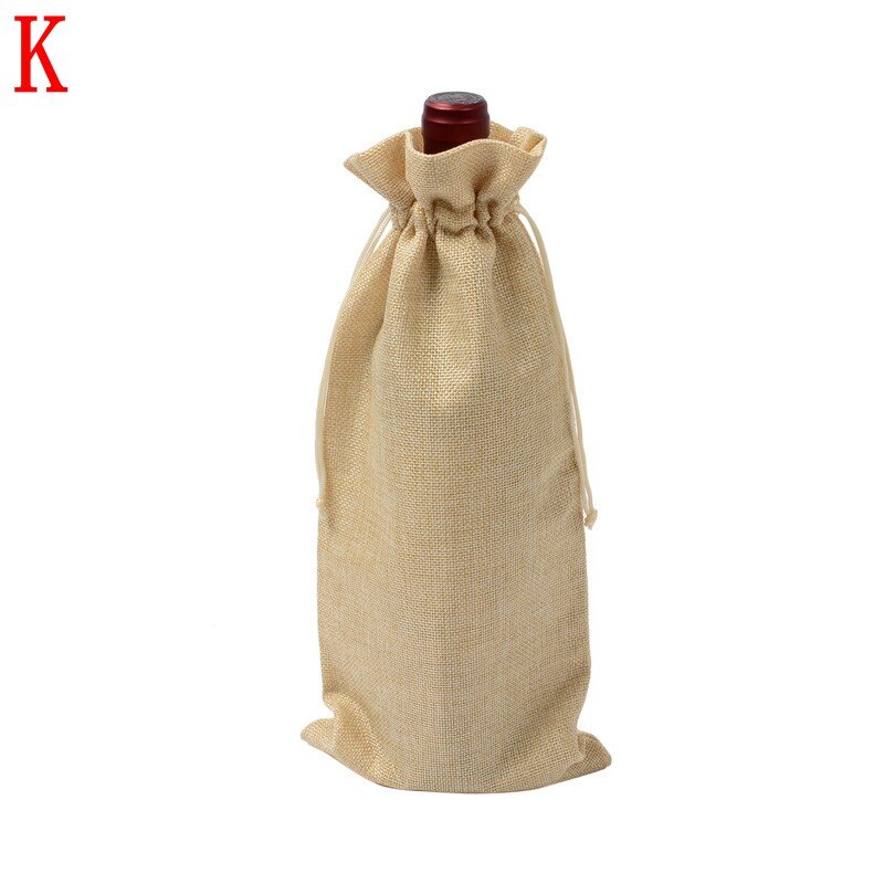 Wine Bottle Bag Drawstring Pouch