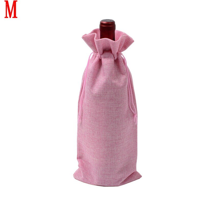 Wine Bottle Bag Drawstring Pouch