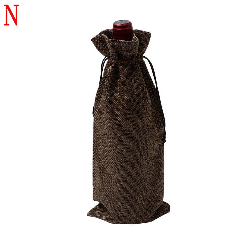 Wine Bottle Bag Drawstring Pouch