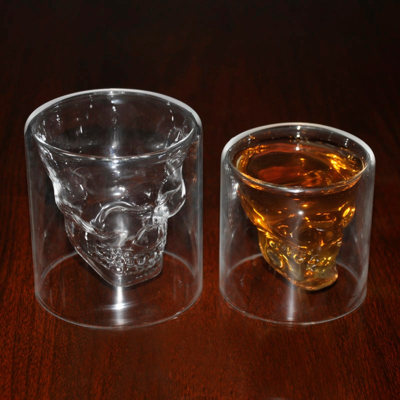 Shot Glasses Skull Whiskey Jigger