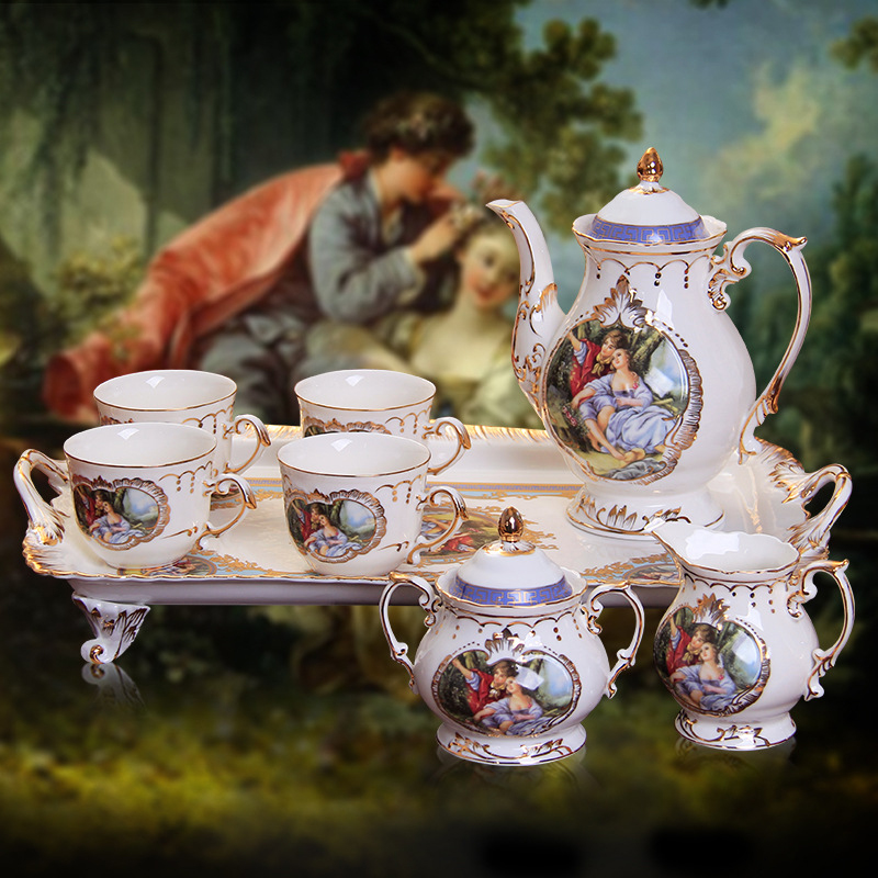 European Style Bone China Porcelain Tea Coffee Set