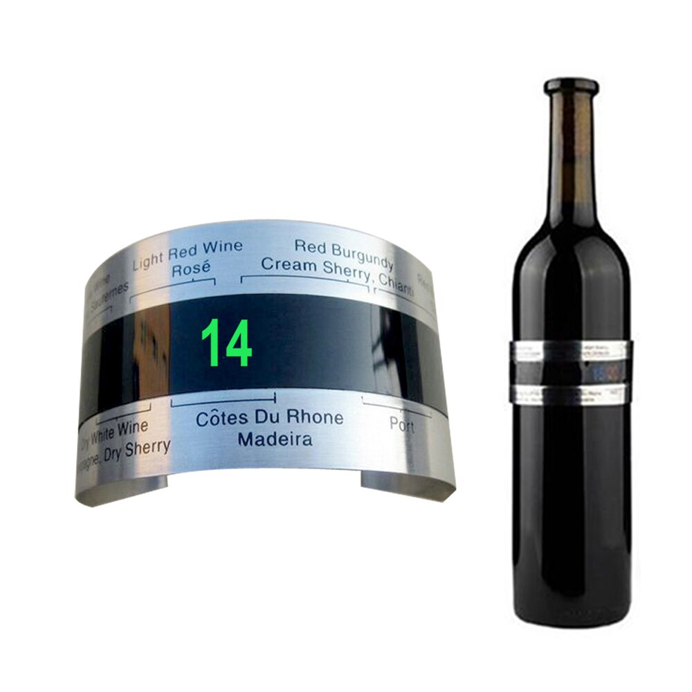 Wine Collar Thermometer Clever Wine Bottle Snap Thermometer LCD Display Clip Champagne Bracelet Thermometer Bar Beverage Tool