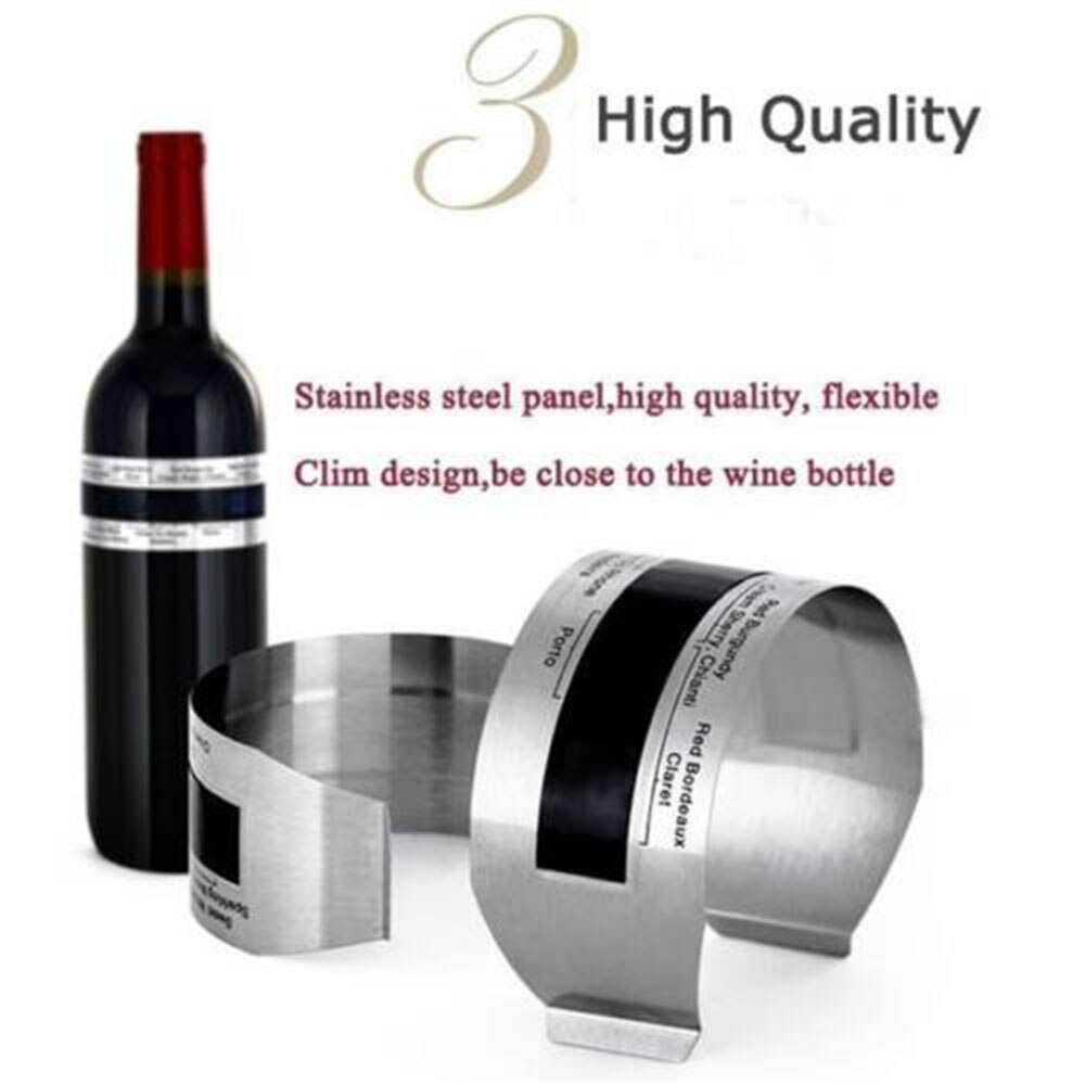 Wine Collar Thermometer Clever Wine Bottle Snap Thermometer LCD Display Clip Champagne Bracelet Thermometer Bar Beverage Tool