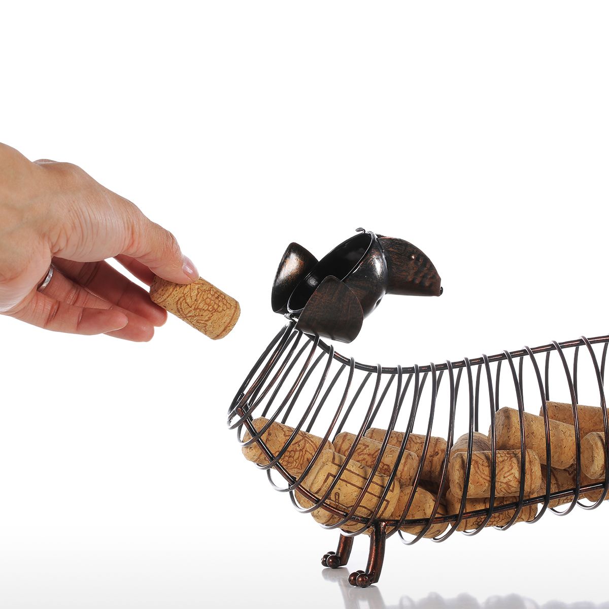 Metal Dog Wine Cork Storage