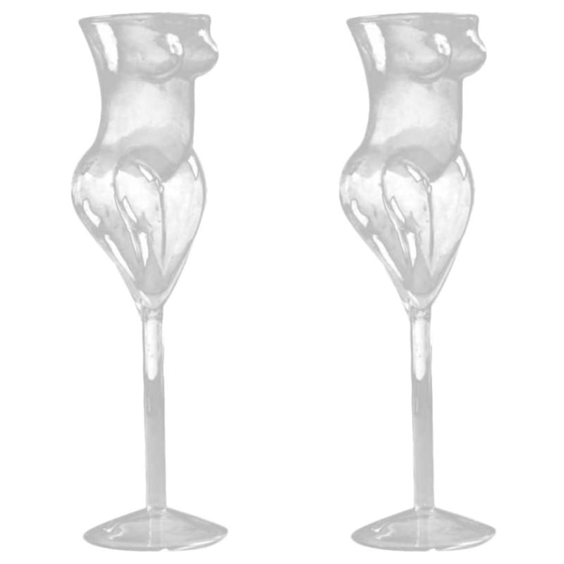 Creative Wine Glass Cup Human Body Shape Bottles Whiskey Beer Glass Cocktail Champagne Glasses Cup For Bar KTV Decor XQ