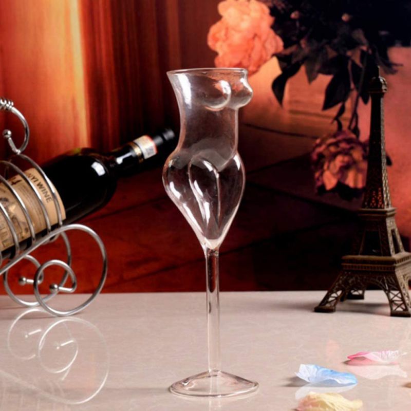 Creative Wine Glass Cup Human Body Shape Bottles Whiskey Beer Glass Cocktail Champagne Glasses Cup For Bar KTV Decor XQ