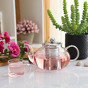 Tea Pot Loose Leaf Glass Infuser