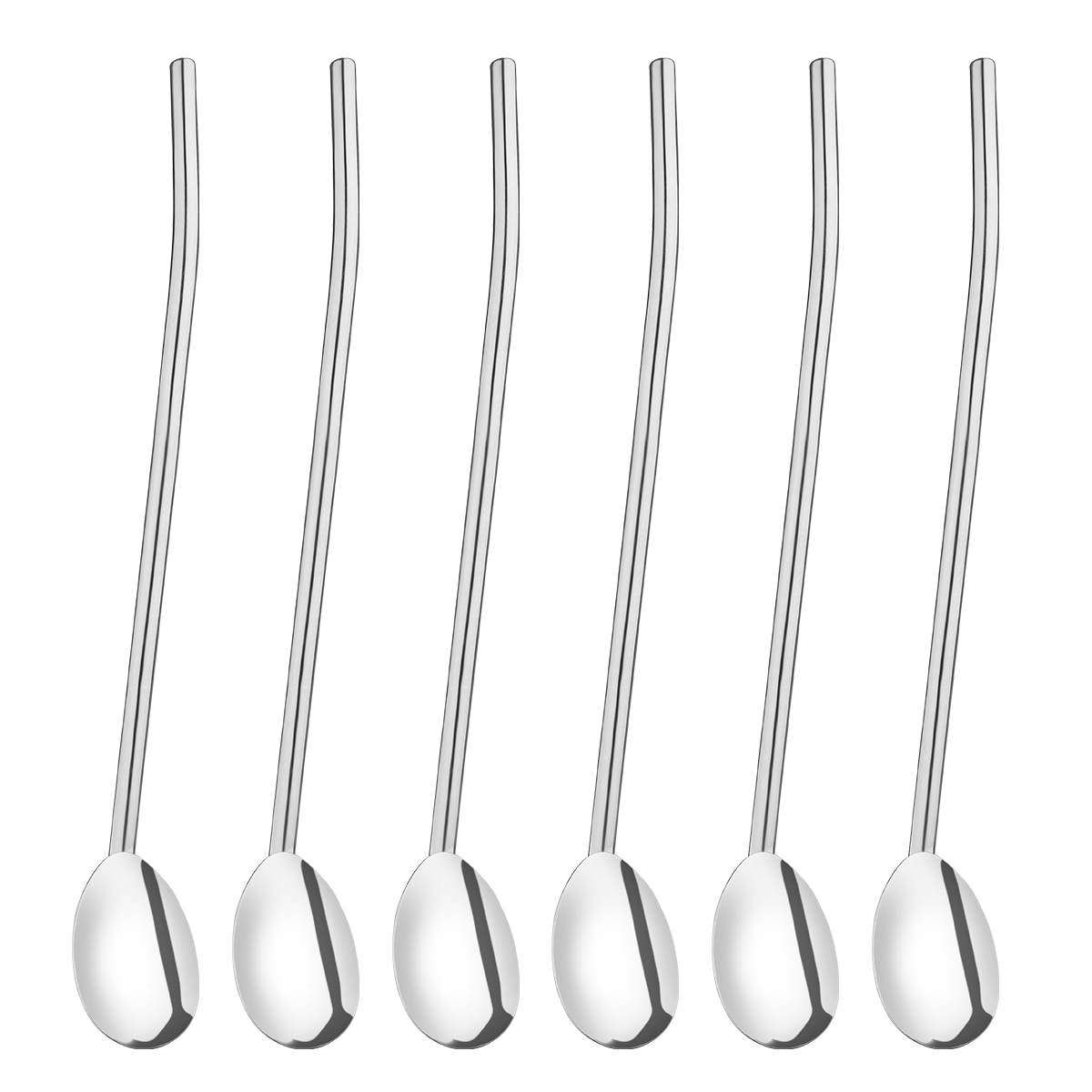 Metal Spoon Straws Set (6pcs)