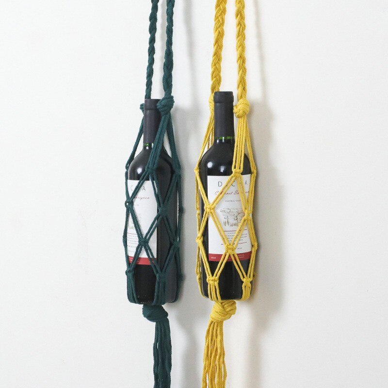 Boho Macrame Wine Bottle Holder