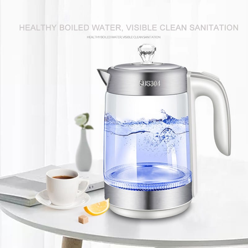 1.8L Electric Glass Kettle Cordless Pot