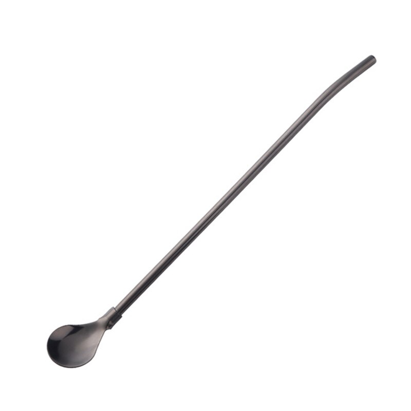 Straw Spoon Reusable Stainless Steel