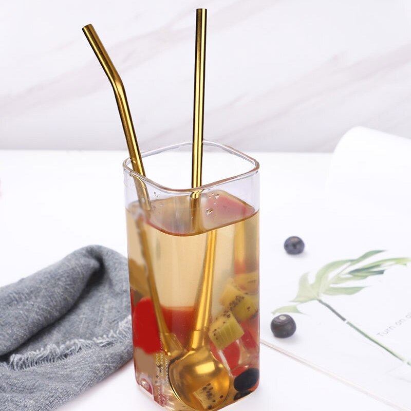 Straw Spoon Reusable Stainless Steel