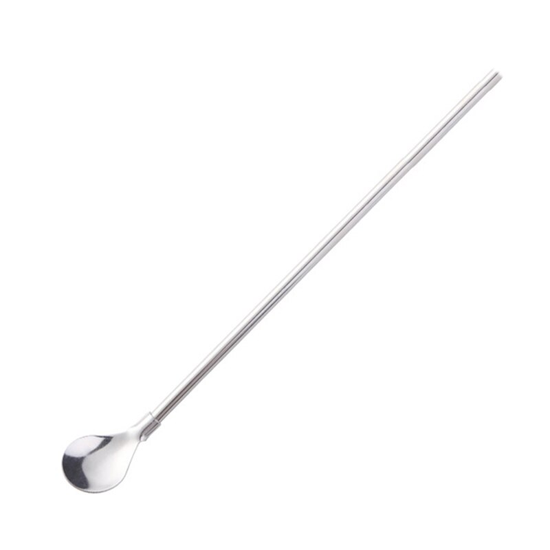 Straw Spoon Reusable Stainless Steel