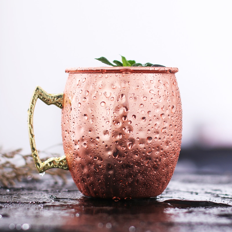 Copper Mug Hammered Steel Cups