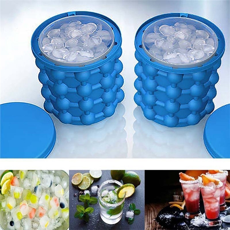 Ice Bucket Portable Ice Cube Container