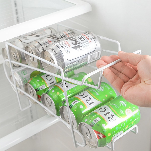 Can Dispenser Fridge Storage Rack