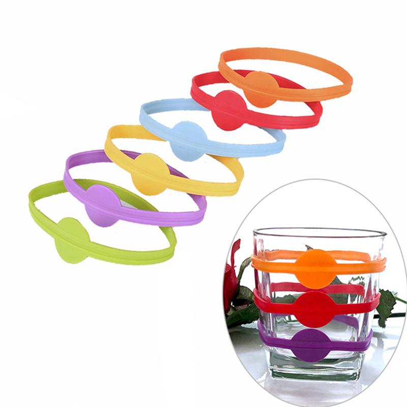 12pcs Silicone Wine Cup Glass Markers Party Goblet Wine Drinking Cup Marking Tags For Home Bar Kitchen Tool Accessories