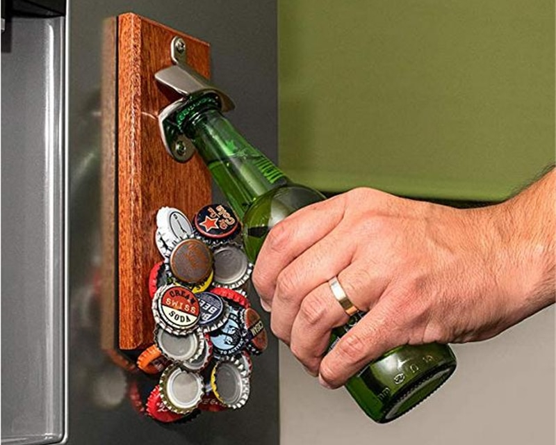 Magnetic Bottle Opener Wall Cap Catcher