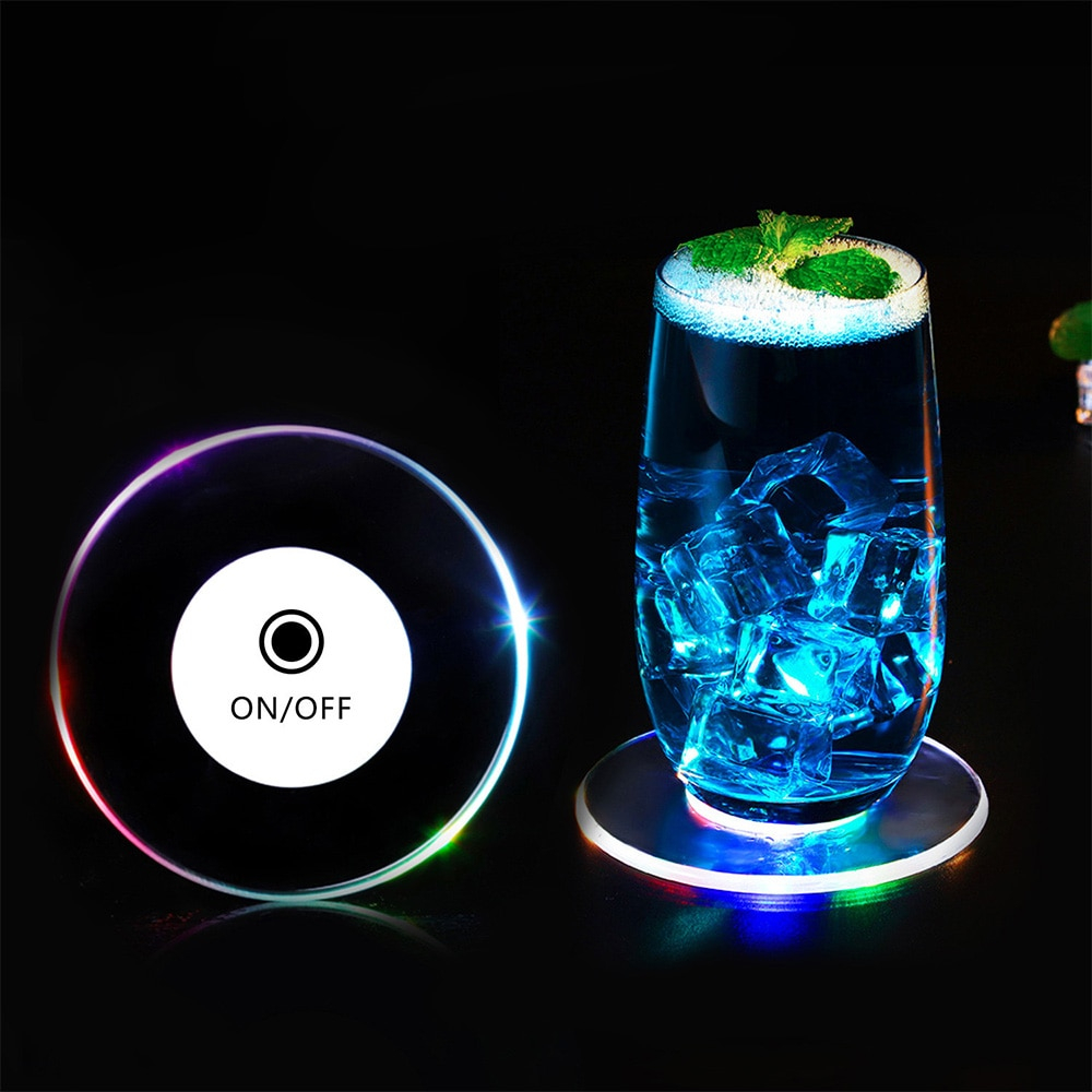 Round Disc LED Light Up Coaster