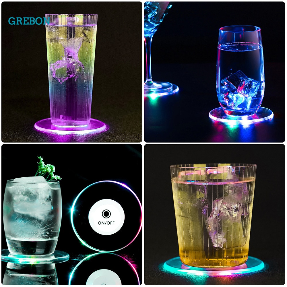 Round Disc LED Light Up Coaster