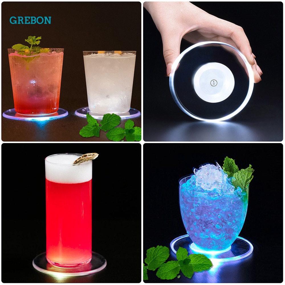 Round Disc LED Light Up Coaster