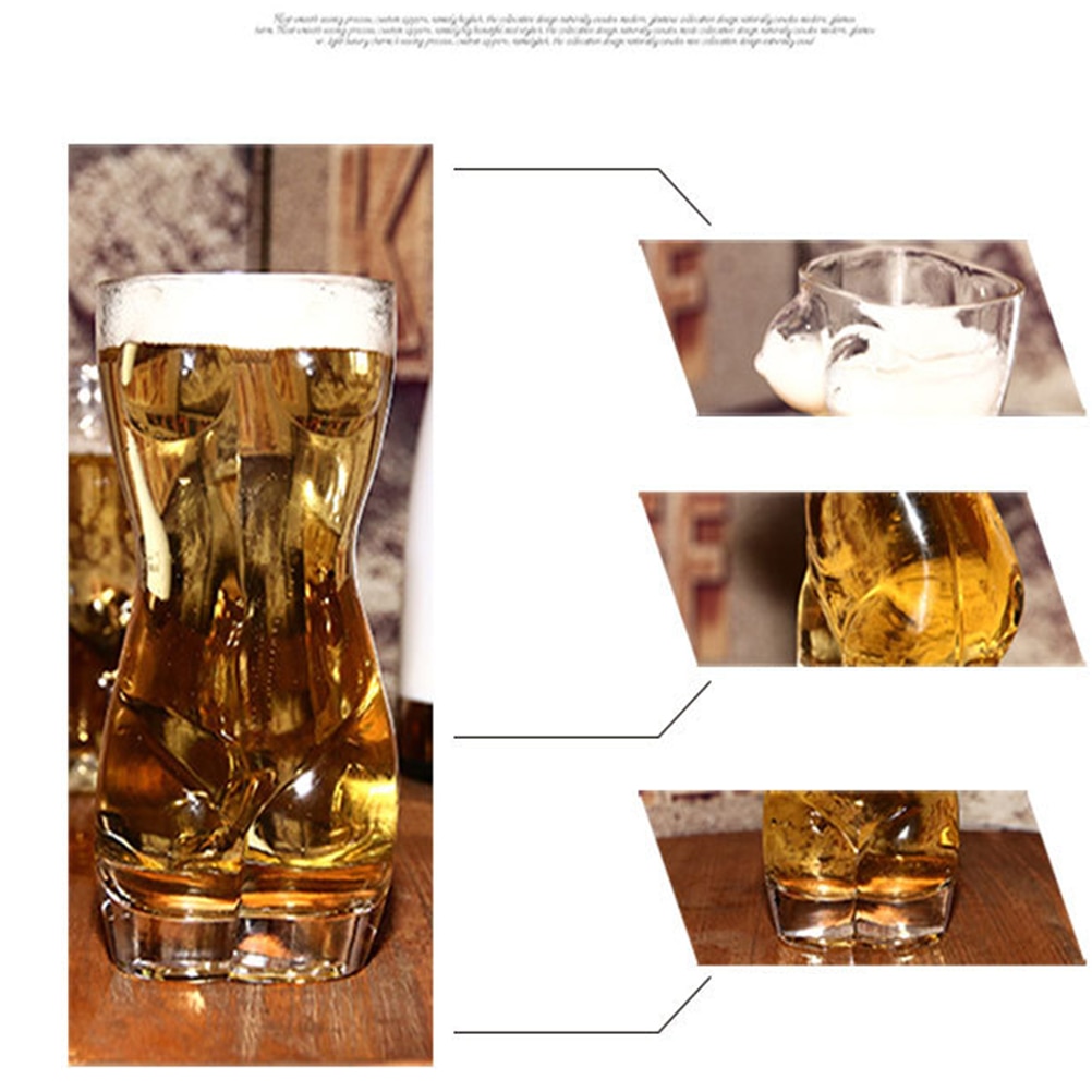 Creative Body Shape Glass Cup Whiskey Glasses Wine Shot Glass Cup Sexy Lady Men Body Shape Chest Beer Cup for Vodka Whiskey Beer