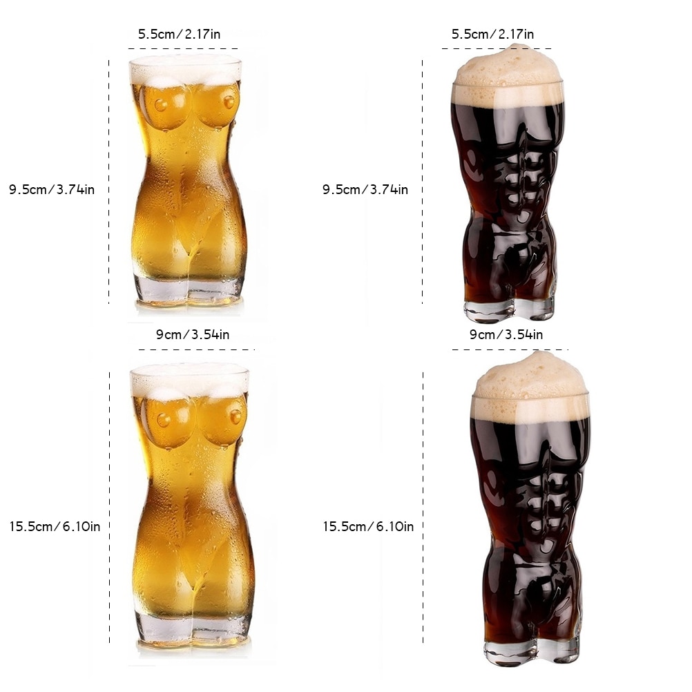 Creative Body Shape Glass Cup Whiskey Glasses Wine Shot Glass Cup Sexy Lady Men Body Shape Chest Beer Cup for Vodka Whiskey Beer