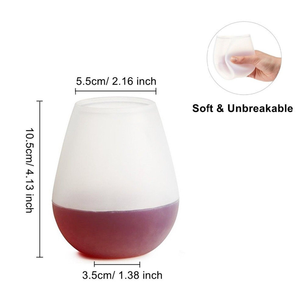 Unbreakable Stemless Silicone Wine Glasses