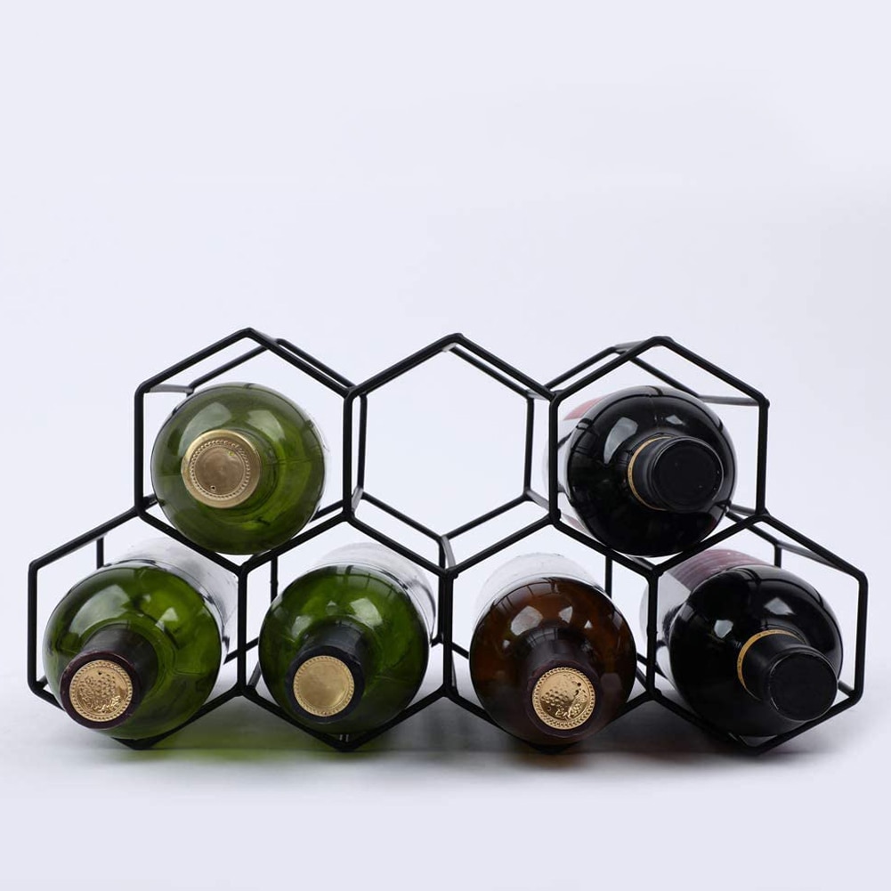 High Quality Golden Wine Rack Decoration Nordic Creative Wrought Iron Wine Rack For Living Rooms Offices Wine Bottle Holder