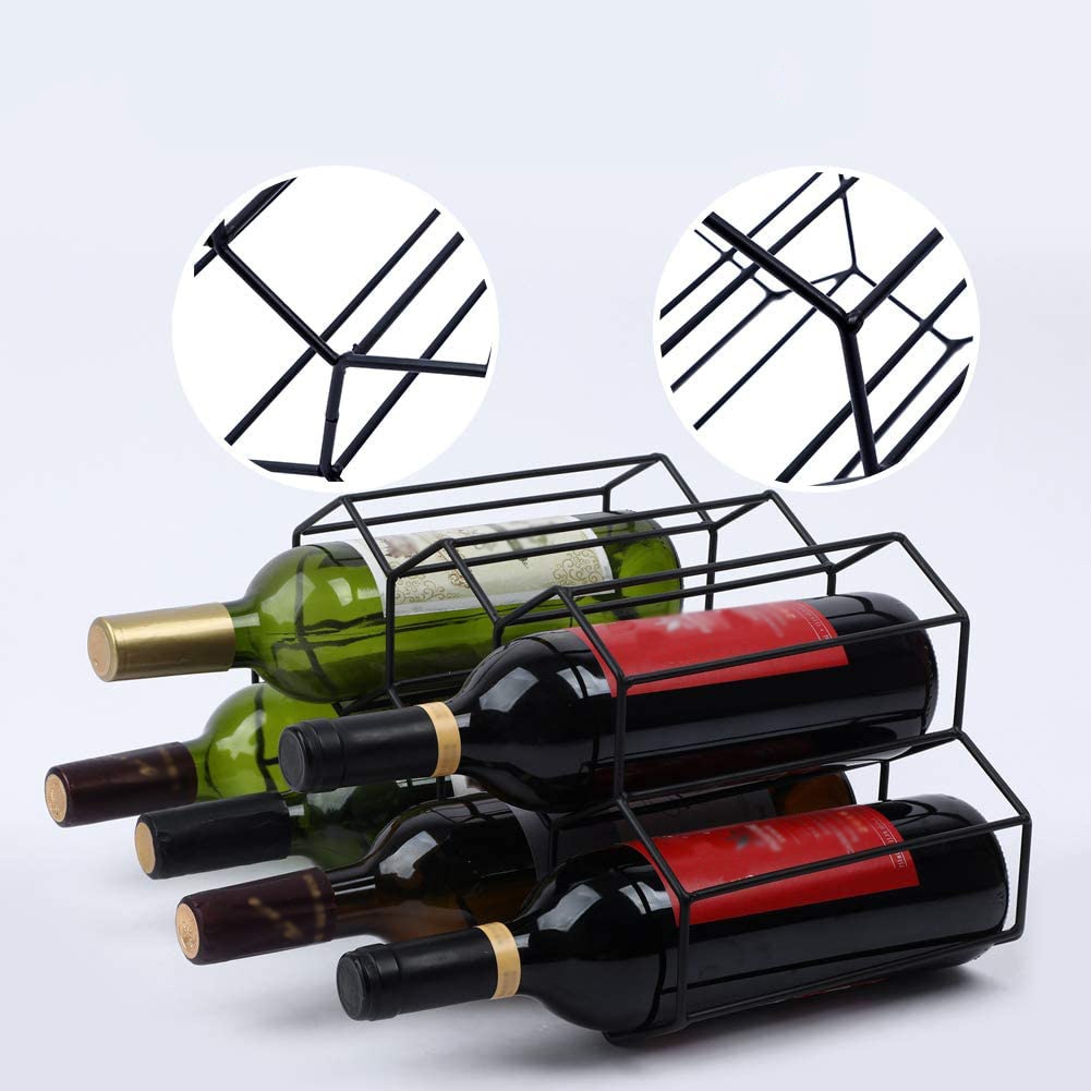 High Quality Golden Wine Rack Decoration Nordic Creative Wrought Iron Wine Rack For Living Rooms Offices Wine Bottle Holder