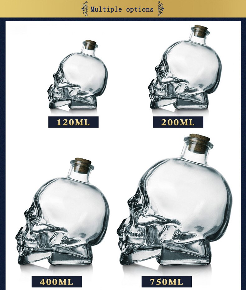 Creative Crystal Skull Head Shot Glass Party Transparent Champagne Cocktails Beer Coffee Wine Bottle Doomed Drinkware Bar Tools