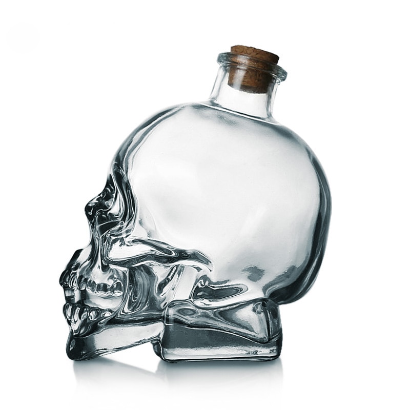 Skull Whiskey Bottle Liquor Container