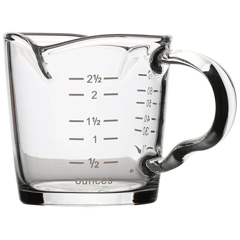 1Pc 51-100ML Measuring Cup Espresso Cup Ounce Cup Temperature Resistant Cup Glass Cup For Restaurant Home Cafe