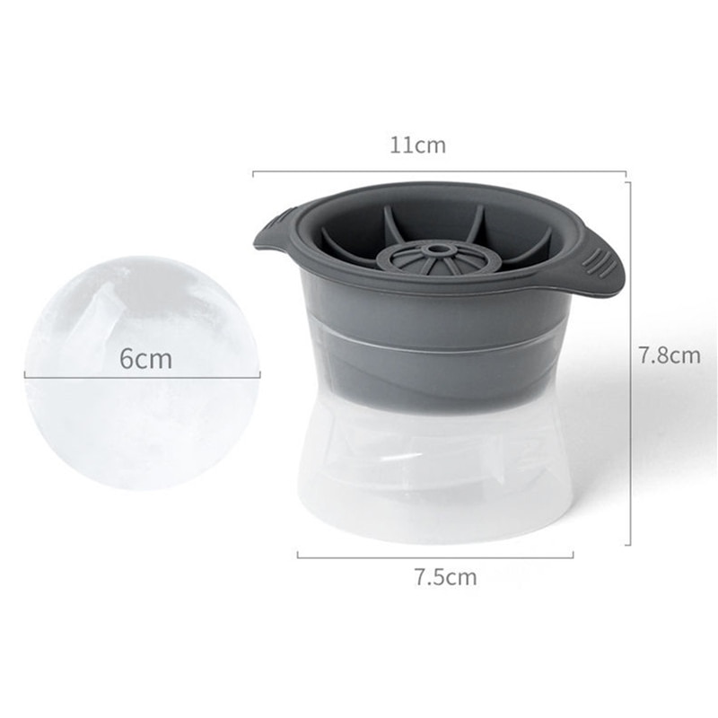 Silicone Sphere Ice Cube Mold Kitchen Stackable Slow Melting DIY Ice Ball Round Jelly Making Mould For Cocktail Whiskey Drink