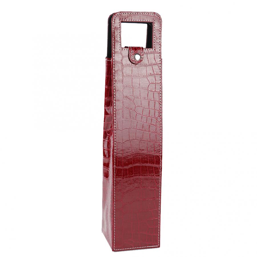 Single Bottle PU Leather Wine Bag